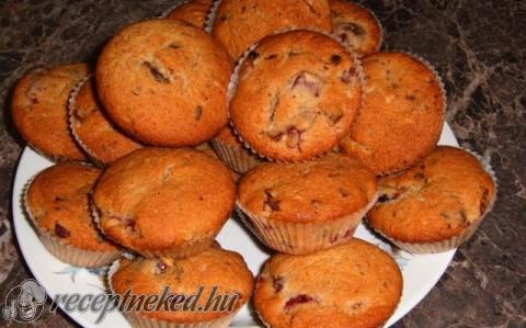 Csokis-meggyes muffin