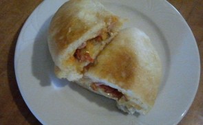 Egyszerű töltött lángos