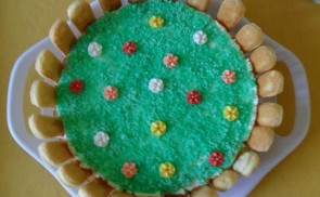 Virágoskert torta