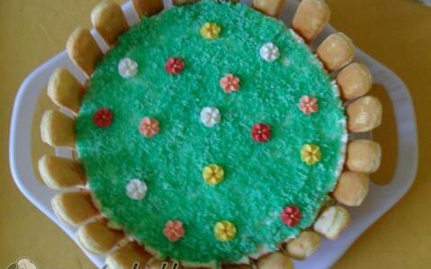 Virágoskert torta