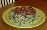 Spenótos spagetti