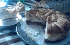 Túrós-meggyes linzertorta