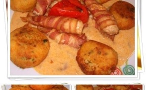 Baconbe tekert csirkemell