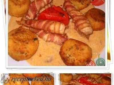 Baconbe tekert csirkemell