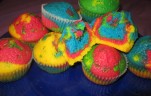 Szivárvány muffin kép