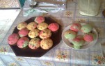 Mandulás-csokoládés-rumos muffin