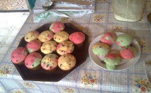 Mandulás-csokoládés-rumos muffin