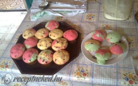 Mandulás-csokoládés-rumos muffin
