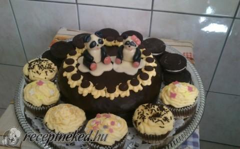 Csokis vaníliakrémes torta