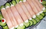 Sajtkrémes sonkatekercs kép