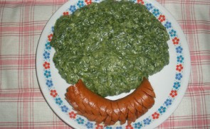 Spenót főzelék