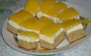 Üdítős túrós szelet