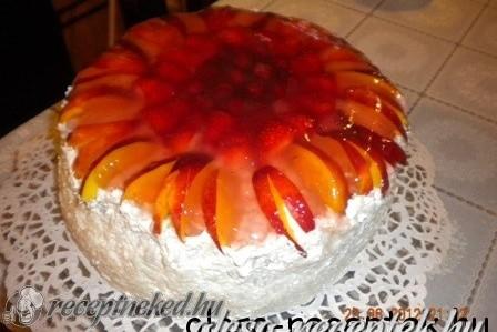 Túrós-rizses mascarponés gyümölcstorta