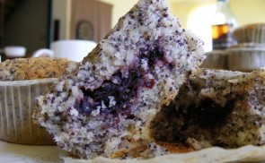 Mákos-kókuszos-lekváros muffin