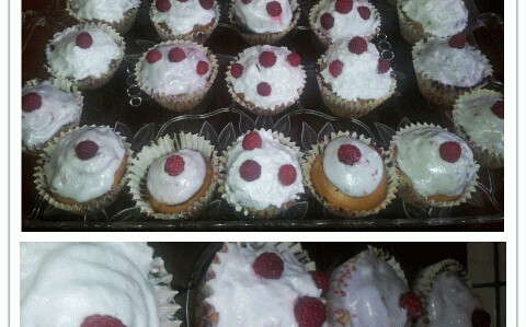 Málnás muffin
