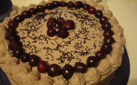 Kakaós-meggyes torta