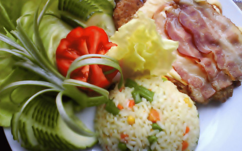 Mustáros karajszeletek, baconnel sajttal
