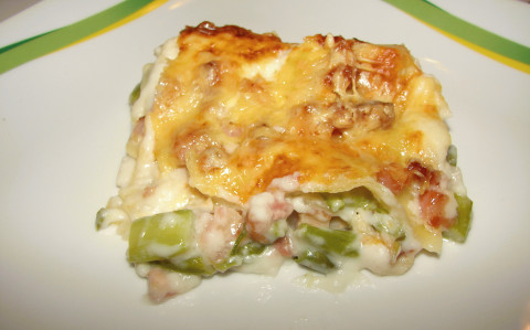 Spárga lasagne