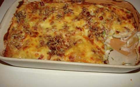 Spárga lasagne