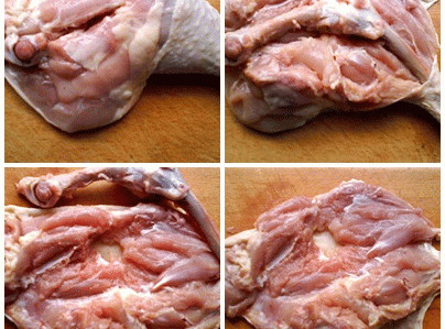 Töltött, rántott csirkecomb filé