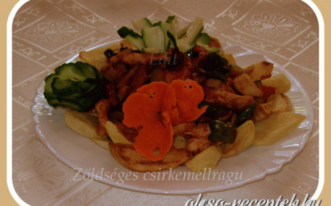 Zöldséges csirkeragu