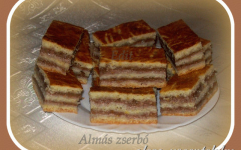 Almás zserbó szelet