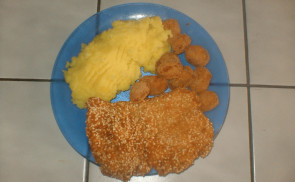 Szezámmagos halszeletek