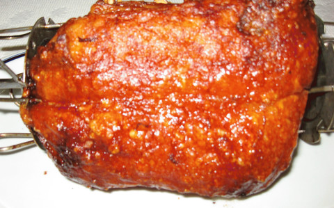 Grillezett bőrös malackaraj