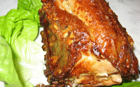 Grillezett bőrös malackaraj
