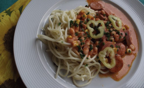 Mexikói virslis spagetti