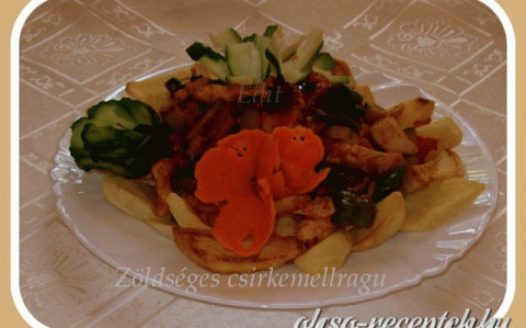 Csirkemell zöldségekkel