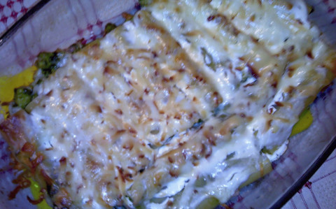 Spenótos töltött cannelloni