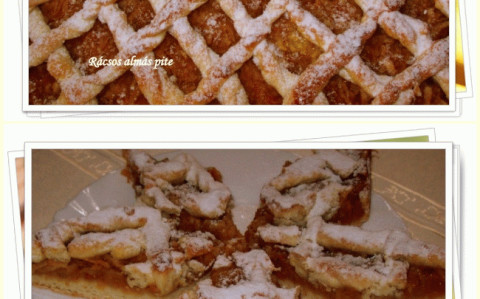 Rácsos almás pite