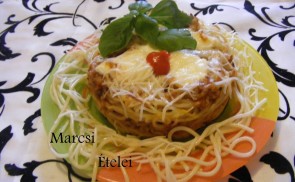 Sült bolognai spagetti