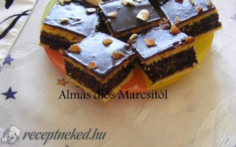 Almás-diós szelet