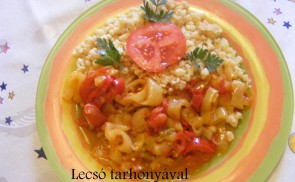 Lecsós tarhonya