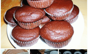 Keksszel töltött muffin