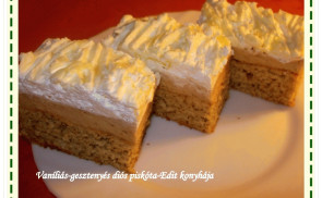 Vaníliás gesztenyés diós piskóta