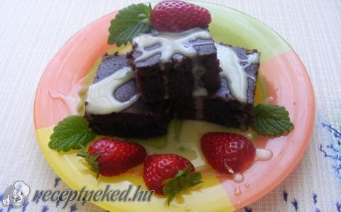 Fehér-csokis brownie