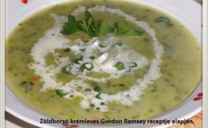 Zöldborsó krémleves