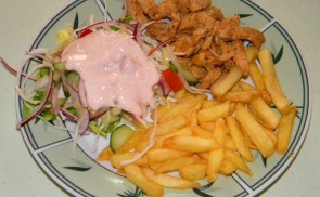 Gyros csirkemellből
