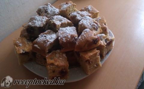 Kávés-meggyes szelet