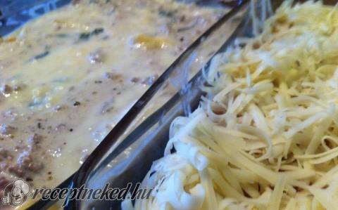 Tejszínes lasagne zöldséggel