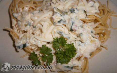 Cukkinis besamelles spagetti