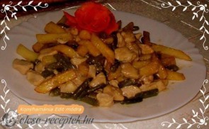 Zöldbabos csirkeragu