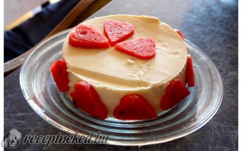 Panna cotta dinnye szívekkel