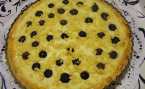 Áfonyás túrós pite