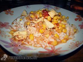 Paradicsomos csirkemell kukoricával