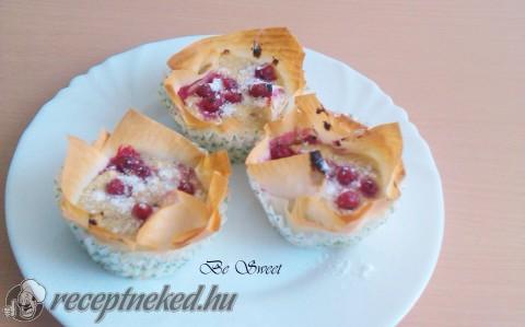 Túrós rétes muffin