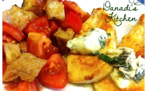 Grillezett csirkemell paradicsom-ciabatta salátával